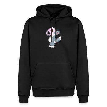 Katze Kaffee Tasse - Männer Premium Bio Hoodie - Schwarz - Vorne - Nico (187cm)
