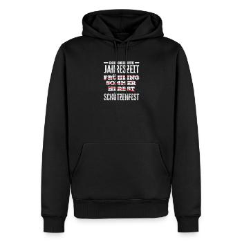 Beste Jahreszeit Schützenverein Schützenfest - Männer Premium Bio Hoodie - Schwarz - Vorne - Nico (187cm)