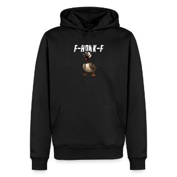 F-Honk-F Gans Lustige Gans FHONKF F Honk F - Männer Premium Bio Hoodie - Schwarz - Vorne - Nico (187cm)
