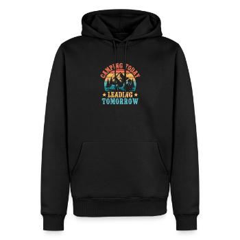 Girl Scout Leader Camping Today Scout - Männer Premium Bio Hoodie - Schwarz - Vorne - Nico (187cm)
