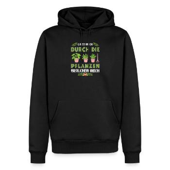 Jardinier Jardinage Jardinage Jardinage Jardinage - Sweat à capuche Premium bio Homme - noir - Devant - Nico (187cm)