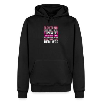 Frauen Schwer Erziehbar Lustiger Schützenfest - Männer Premium Bio Hoodie - Schwarz - Vorne - Nico (187cm)