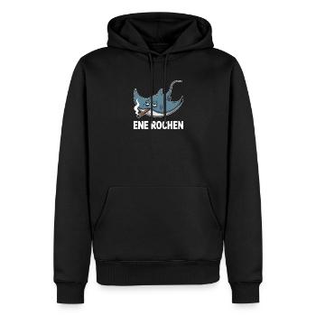 Ene Rochen Raucher Spruch Zigarette Kippe Rauchen - Männer Premium Bio Hoodie - Schwarz - Vorne - Nico (187cm)