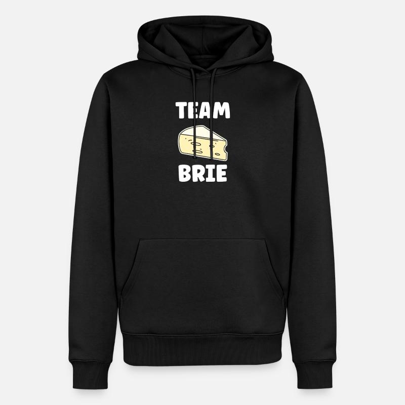 Humor Brie-Käse - Männer Premium Bio Hoodie - Schwarz