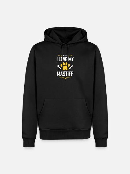 J’adore mon Mastiff - Sweat à capuche Premium bio Homme - noir