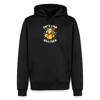 Weihnachten Spruch Humor Ente Lustig Rentier - Männer Premium Bio Hoodie - Schwarz - Vorne - Nico (187cm)