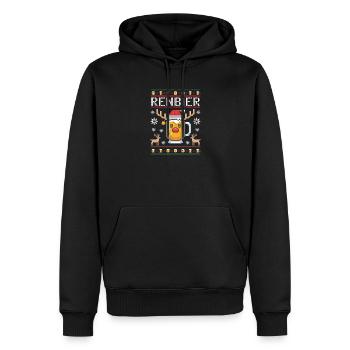 Renbier Xmas Bierkrug - Männer Premium Bio Hoodie - Schwarz - Vorne - Nico (187cm)