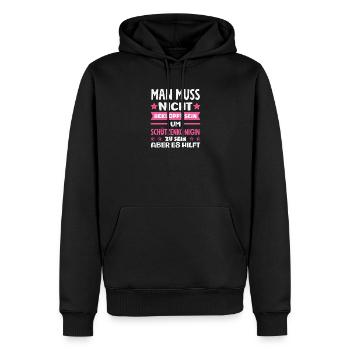 Schützenkönigin Bekloppt Sein Lustiger - Männer Premium Bio Hoodie - Schwarz - Vorne - Nico (187cm)