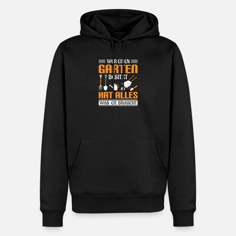 Garten Gärtner Gärtnern Gartenarbeit Gartenarbeit - Männer Premium Bio Hoodie - Schwarz