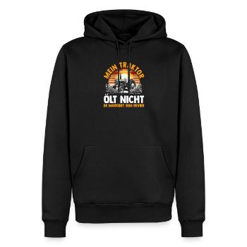 Landwirt Bauernhof Farmer Bauer Traktor - Männer Premium Bio Hoodie - Schwarz - Vorne - Nico (187cm)