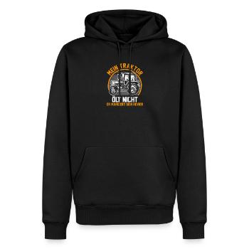 Landwirt Bauernhof Farmer Bauer Traktor - Männer Premium Bio Hoodie - Schwarz - Vorne - Nico (187cm)