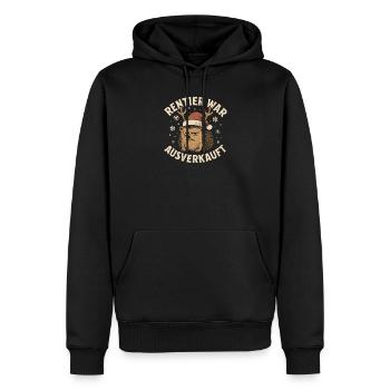 Weihnachten Spruch Humor Igel Lustig Rentier - Männer Premium Bio Hoodie - Schwarz - Vorne - Nico (187cm)