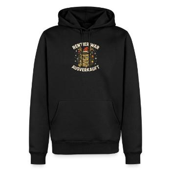 Weihnachten Spruch Humor Igel Lustig Rentier - Männer Premium Bio Hoodie - Schwarz - Vorne - Nico (187cm)