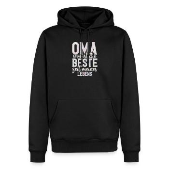 Oma Sein Ist Die Beste Zeit Meines Lebens - Männer Premium Bio Hoodie - Schwarz - Vorne - Nico (187cm)