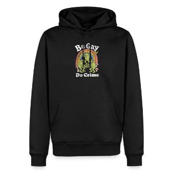 Be Gay Do Crime Grenouille Art - Sweat à capuche Premium bio Homme - noir - Devant - Nico (187cm)