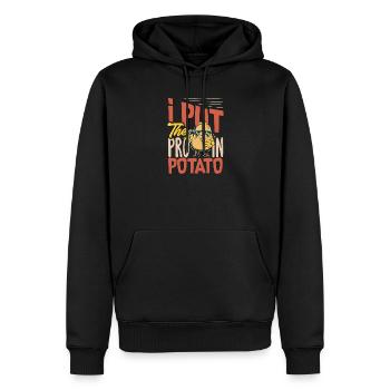 Taters Over Haters Kartoffel - Männer Premium Bio Hoodie - Schwarz - Vorne - Nico (187cm)