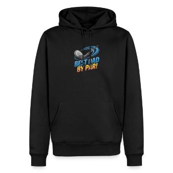 Meilleur papa sur le terrain de golf – Meilleur papa par par - Sweat à capuche Premium bio Homme - noir - Devant - Nico (187cm)