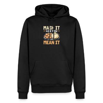 Taters Over Haters Kartoffel - Männer Premium Bio Hoodie - Schwarz - Vorne - Nico (187cm)