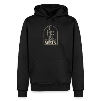 Aged for 30 years like a good wine - Men’s Premium Organic Hoodie - black - Front - Nico (187cm)
