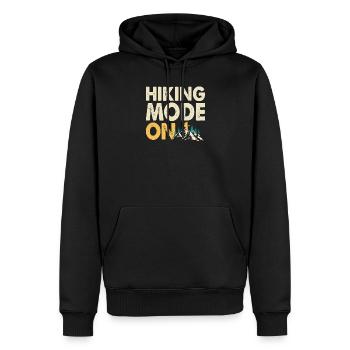 Randonnée Randonneur Alpiniste Cadeau - Sweat à capuche Premium bio Homme - noir - Devant - Nico (187cm)