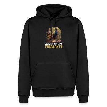 Pheasants Pheasant - Men’s Premium Organic Hoodie - black - Front - Nico (187cm)