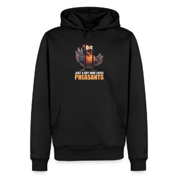 Faisans Faisan - Sweat à capuche Premium bio Homme - noir - Devant - Nico (187cm)