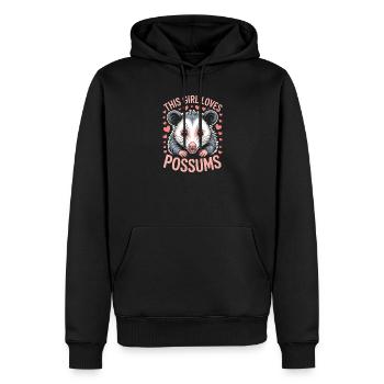 Opossum Saying Possum Rat Funny Opossum Gift - Men’s Premium Organic Hoodie - black - Front - Nico (187cm)