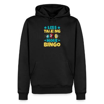 Bingo Game Less Talking More Bingo - Männer Premium Bio Hoodie - Schwarz - Vorne - Nico (187cm)