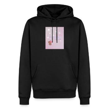 Shine Bright – Be Your Own Light - Männer Premium Bio Hoodie - Schwarz - Vorne - Nico (187cm)
