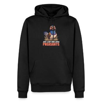 Faisans Faisan - Sweat à capuche Premium bio Homme - noir - Devant - Nico (187cm)