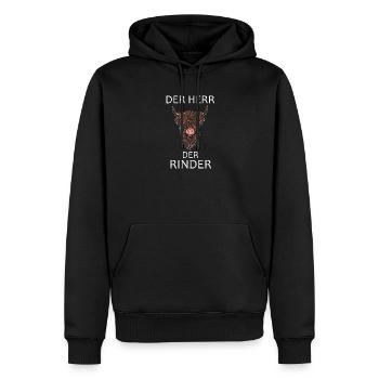 Landwirtschaft Traktor Trekker Traktorfahrer Lusti - Männer Premium Bio Hoodie - Schwarz - Vorne - Nico (187cm)