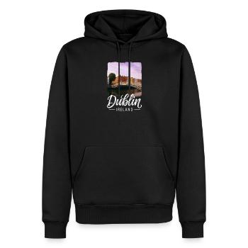 Dublin - Sweat à capuche Premium bio Homme - noir - Devant - Nico (187cm)