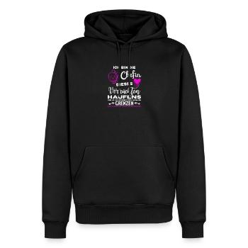 Je suis le patron de cette bande de fous - Sweat à capuche Premium bio Homme - noir - Devant - Nico (187cm)
