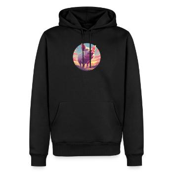 Schweine Schwein - Männer Premium Bio Hoodie - Schwarz - Vorne - Nico (187cm)