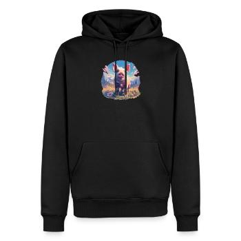 Schweine Schwein - Männer Premium Bio Hoodie - Schwarz - Vorne - Nico (187cm)