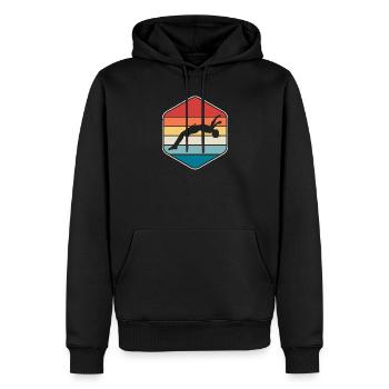 Schwimmen Wassersport Schwimmer Geschenke - Männer Premium Bio Hoodie - Schwarz - Vorne - Nico (187cm)