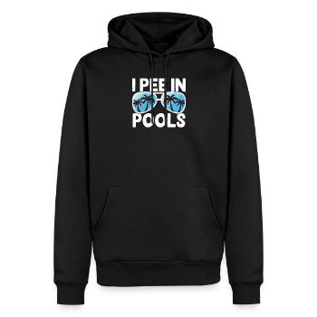 Schwimmen Wassersport Schwimmer Geschenke - Männer Premium Bio Hoodie - Schwarz - Vorne - Nico (187cm)