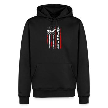Schwimmen Wassersport Schwimmer Geschenke - Männer Premium Bio Hoodie - Schwarz - Vorne - Nico (187cm)