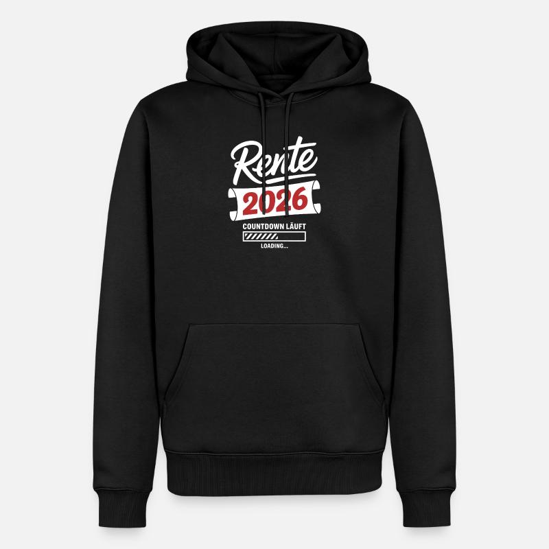 Rente 2026 Countdown Läuft - Männer Premium Bio Hoodie - Schwarz