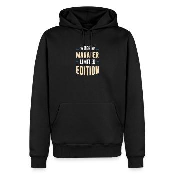 Der Eine Und Einzige Manager Limited Edition - Männer Premium Bio Hoodie - Schwarz - Vorne - Nico (187cm)