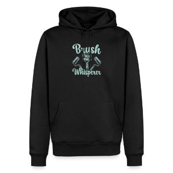 Peintre en bâtiment papa Cadeaux uniques - Sweat à capuche Premium bio Homme - noir - Devant - Nico (187cm)