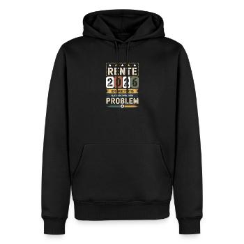 Rente 2026 Ich habe fertig - Männer Premium Bio Hoodie - Schwarz - Vorne - Nico (187cm)