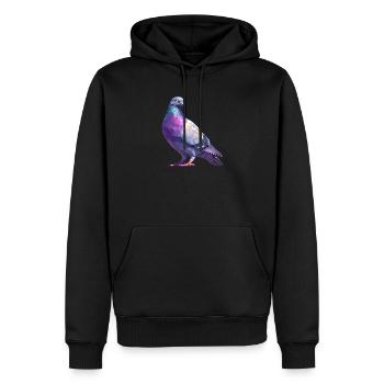 Tauben Taube - Männer Premium Bio Hoodie - Schwarz - Vorne - Nico (187cm)