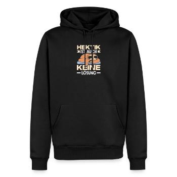 Lustiges Faultier Keine Motivation Spruch - Männer Premium Bio Hoodie - Schwarz - Vorne - Nico (187cm)