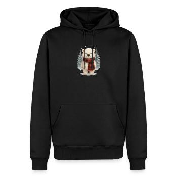 Noël d’hiver d’ours polaire mignon - Sweat à capuche Premium bio Homme - noir - Devant - Nico (187cm)