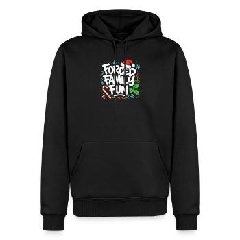 Forced Family Fun Christmas Time Christmas Humor - Men’s Premium Organic Hoodie - black - Front - Nico (187cm)