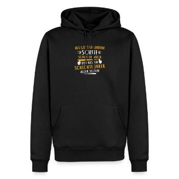 Superviseur d’équipe - Sweat à capuche Premium bio Homme - noir - Devant - Nico (187cm)