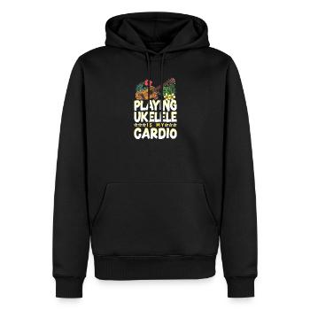 Hawaiian Ukulele Uke Playing - Männer Premium Bio Hoodie - Schwarz - Vorne - Nico (187cm)