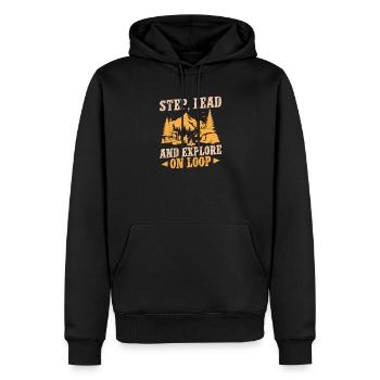 Girl Scout Leader Step Lead & Explore Scout - Männer Premium Bio Hoodie - Schwarz - Vorne - Nico (187cm)