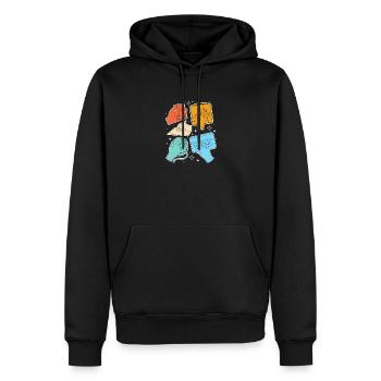SLP Gebärdensprache AAC Kommunikation - Männer Premium Bio Hoodie - Schwarz - Vorne - Nico (187cm)